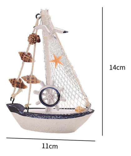 Mini Modelo De Madeira Em Miniatura Barco À Vela Artesanato 1