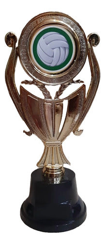 CABPremiaciones Trofeo Plástico Copa Plana Voley Volley Pelota 18cm Souvenir 0