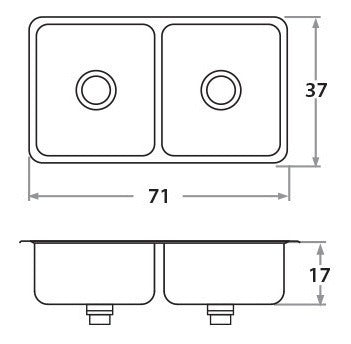 Mi Pileta Bacha Doble Cocina 786 Acero Inoxidable 1