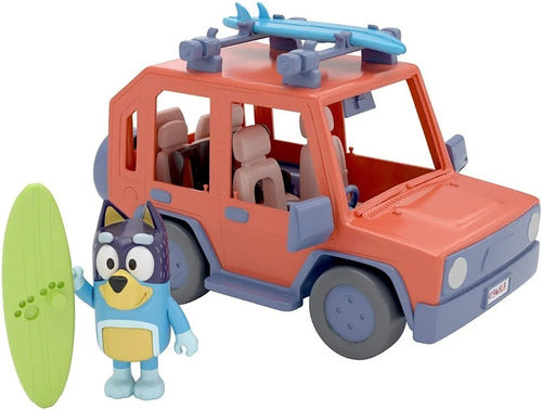 Muñeco Bluey Perrito Con Camioneta 4 X4 Original Disney 0