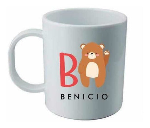 Taza Plástica Personalizada Ideal Niños, Envío En El Dia 1