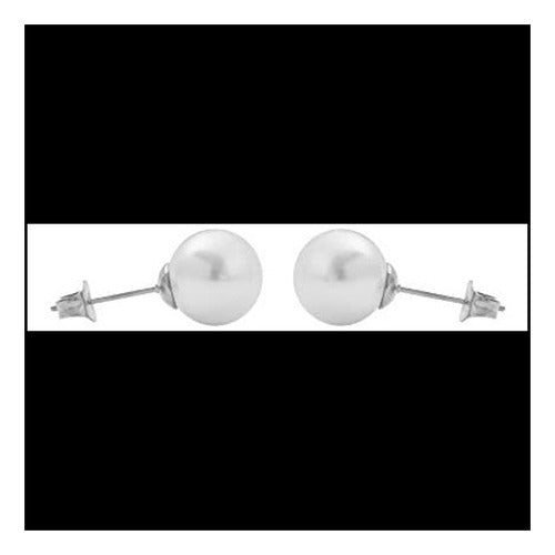 Edforce Stainless Steel 10mm Freshwater Pearl Earrings for Women 2