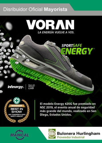 Voran Zapatilla Seguridad Deportiva Voran Energy 610 Sport Gris 5