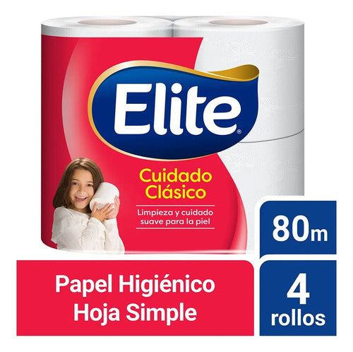 Elite Toilet Paper Classic Care 4 Rolls 80mts ( X 10) 1