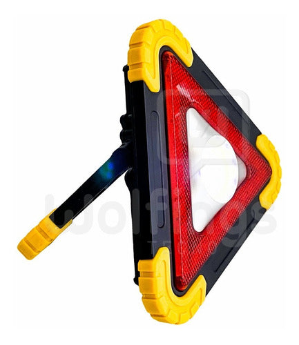 Emergency Light Torch LED Triangle USB Rechargeable Red Beacon 4