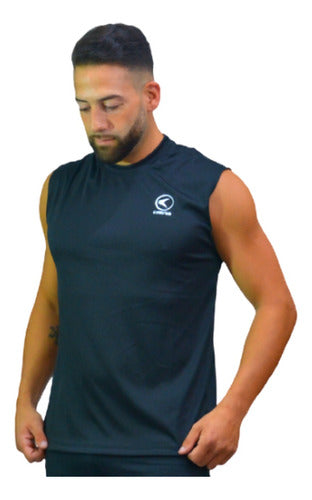 Corvus Tribal Sleeveless T-shirt - Gym Running Workout Muscle Tank Top 0