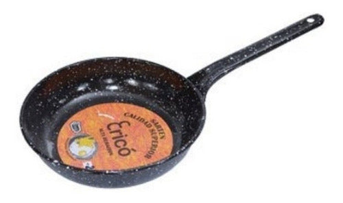 Erico Vitrified Enamel-Coated 24cm Deep Skillet 0