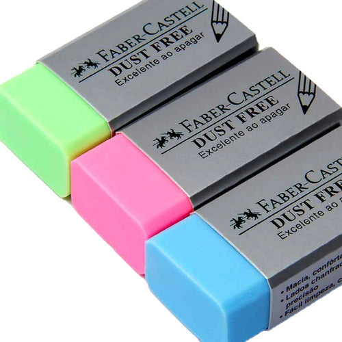 Borracha Dust Free Colorida C/ 3 - Faber Castell 0