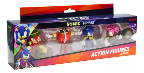 Caffaro Sonic Prime Action Figures Pack X4 - 7cm 0