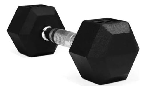 Mancuerna Hexagonales Hierro Recubierto Dumbbell 40kg 0