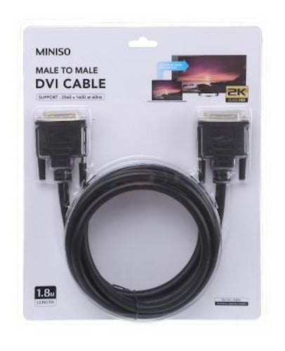MINISO 1.8m Black DVI Cable 0