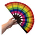 Rainbow Wooden Fan 0