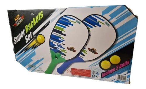 Super Set of Ditoys 2179 Rackets with 2 Foam Balls 1
