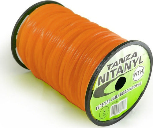 Tanza Bordeadora Cuadrada 2.0mm Naranja Nitanyl Bobina 230mt 0