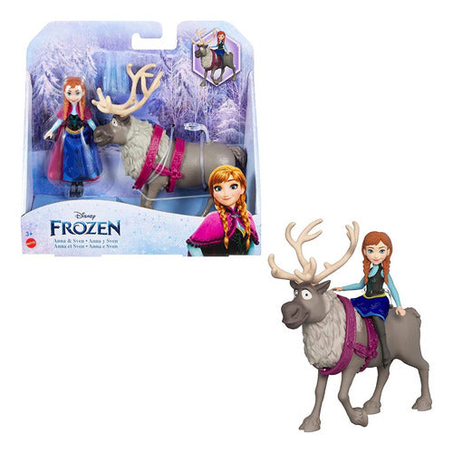 Disney Frozen Anna Doll and Sven Figure by Mattel 5