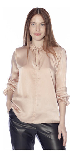 Sueded Silk Blouse Lorenza Woman Asterisk 5