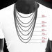 Men Women Cuban Link Chain Necklace Stainless Steel 3mm 4