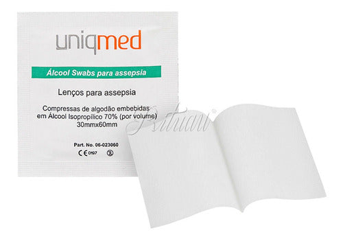 Álcool Swab 70% Lenços Assepsia Dupla Camada Saches 300 Un 1