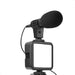 Netmak Streaming Blog Kit Tripod LED Light Microphone Vlog 7