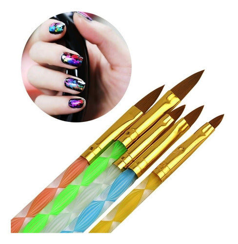 Hermoso Toque Professional Acrylic Brushes X 5 0