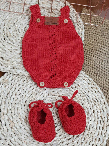 Limón Set, Romper, Hand Knitted, Shoes, Cotton, Photo Session, Babies 0