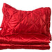 Quilted 2-Seat Satin Bedspread + 2 Filled Pillows 39