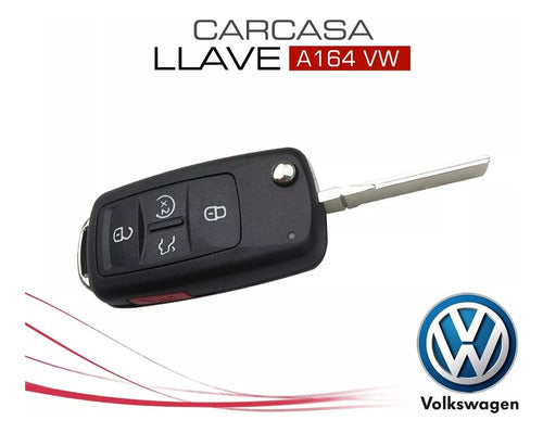 VW Carcasa Llave A164 - 5 Button Rectangular Blade 5