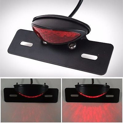 Motorman Integrated Motorcycle Tail Light with Red Lens 1