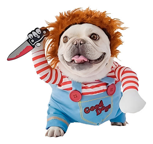 Disfraz De Chucky De Halloween Para Perro Mascota 0