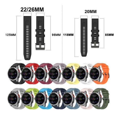 Miaband 26mm Silicone Band for Garmin Fenix 5x 6x 7x 5x Plus 6x Pro 4