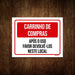 Placa Carrinhos De Compras Após O Uso Devolve-los Aqui 18x23 0