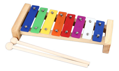 Glockenspiel Educacional Colorido Com Xilofone De 8 Notas 1