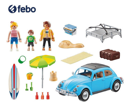 Juguete Auto Volkswagen Beetle Playmobil 52pcs Febo 1