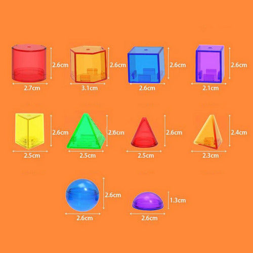 100 Formas Geométricas Dos Sólidos 3d Dos Pces, Blocos 1