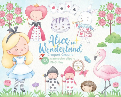 Kits Bonitos Cliparts PNG Alice in Wonderland 1