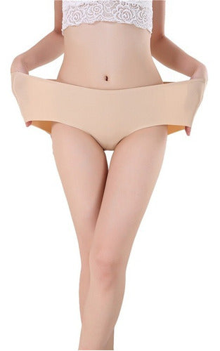 High Waist Seamless Panties with Cola Up Design - Special Sizes 2