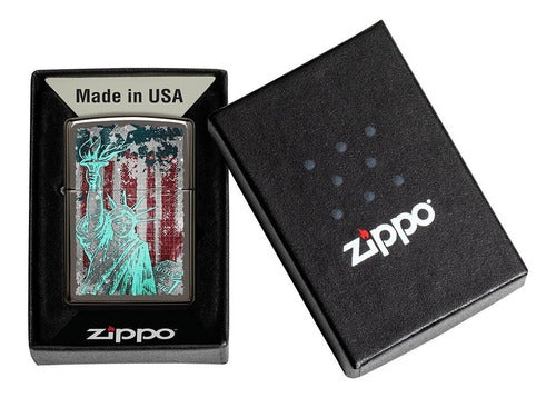 Zippo Statue Of Liberty Design Original Warranty 29021 3