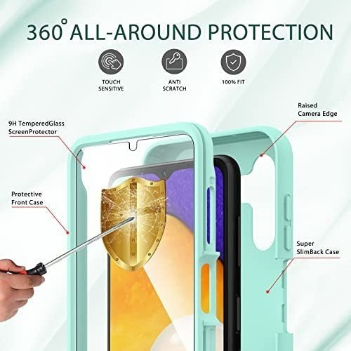 Green Samsung Galaxy A13 5g Case with Screen Protector 1