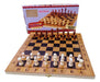 3-in-1 Chess Checkers Backgammon Small Wooden Board Game Set 2