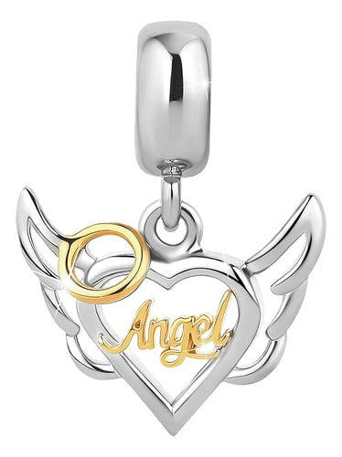 Chili Jewelry Gold Guardian Angel Charm Compatible Con Pando 1