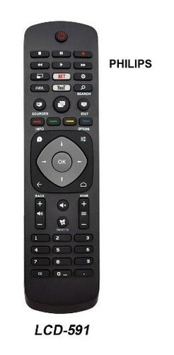 Remote Control for Philips LCD LED Smart TV Netflix Youtube 1