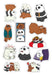 Duracal Calcos - Stickers - Osos Escandalosos - Panda - Polar - Pard 1