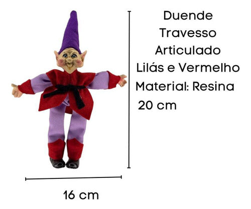 Duende Travesso 20 Cm Em Resina - Escolha A Cor 1