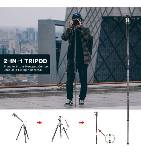 Zomei Z818 Lightweight Aluminum Tripod Monopod 360 4