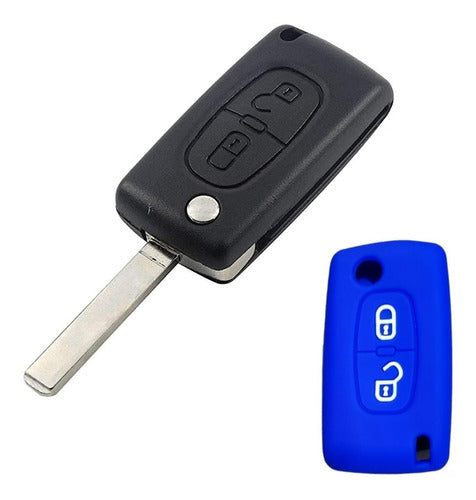 NL Cubre Volante + Funda Llave Silicona Citroen Berlingo - Azul 6