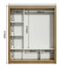 Mundo Muebles Monaco/Rustic 3 Door Sliding Wardrobe with Mirror 2