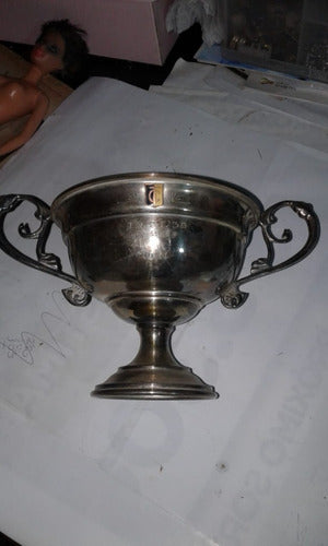 Trofeo Ct  Escudo Esmaltado Copa Metal Plateado 1941 Cuño 0