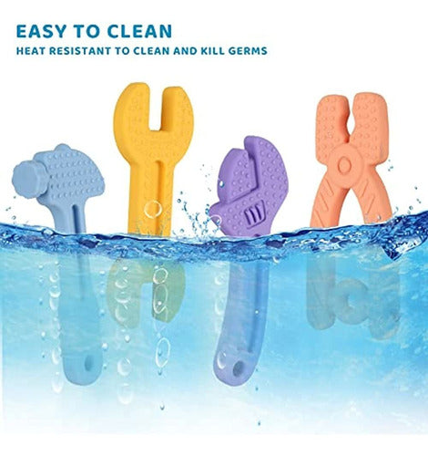 Fu Store Soft Silicone Teething Toys 4 Pack 3