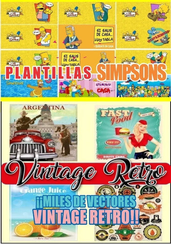 Diseños MRV Kit De Sublimar Tazas Remeras Frases Vintage Infantil Dijes 5