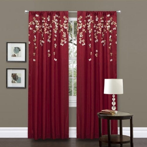 Lush Decor Exuberant Flower Drop 84 X 42 Inches Curtain Panel 0